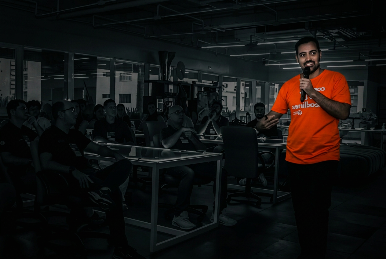 Alexandre Lemos apresentando o Método Faixa Preta® para uma turma